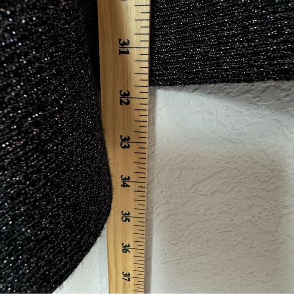 Tahari Women’s Black Metallic Open Front Long Sleeve Shawl Cardigan, Size M - Picture 10 of 11